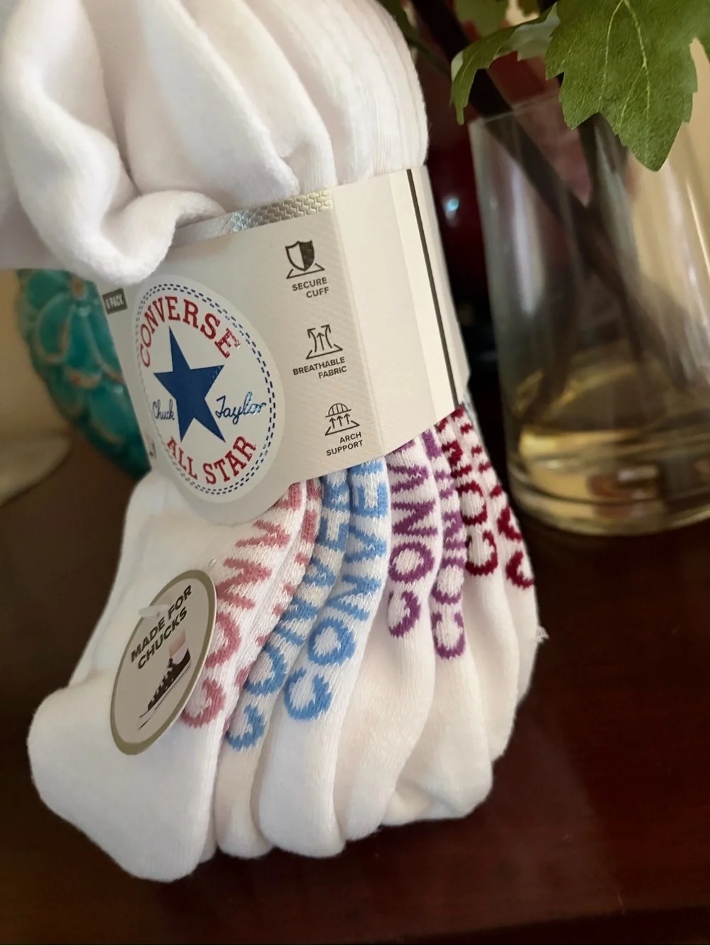 NWT Converse made for Chuck Taylor‘s 6 pack women’s cushion no-show socks
